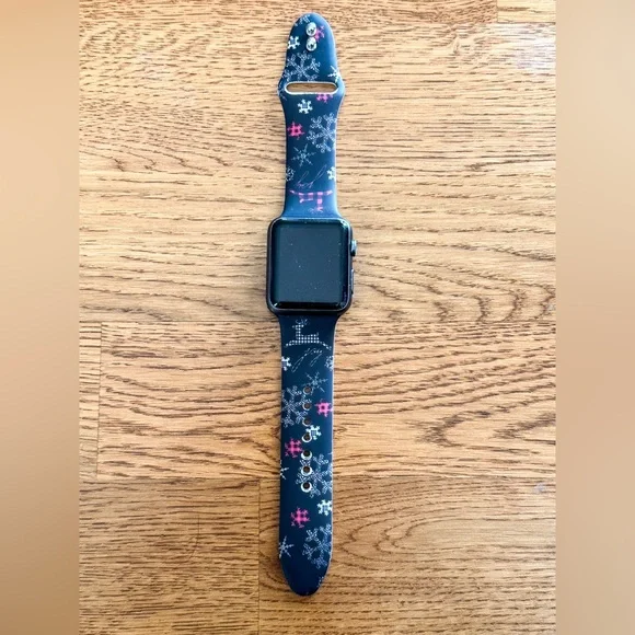 NWT Fancy Bands Deer Joy Print Silicone Band For Apple Watch Size 42/44MM S/M - Picture 10 of 11